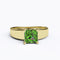 Solitaire Gold Engagement with 1ct Princess Cut Emerald - 01SG05E